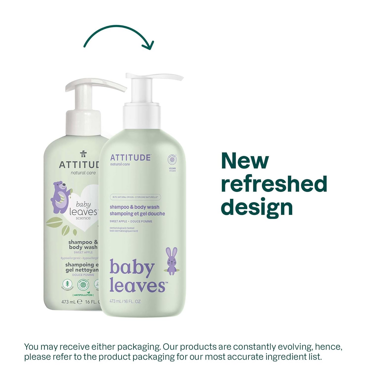 Shampoo & body wash "Baby Leaves" - Attitude